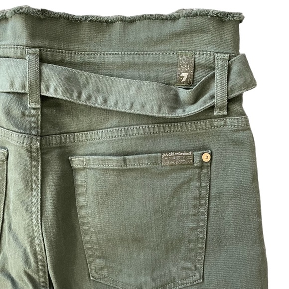 7 For All Mankind Paperbag Roxanne in Green - Picture 8 of 8